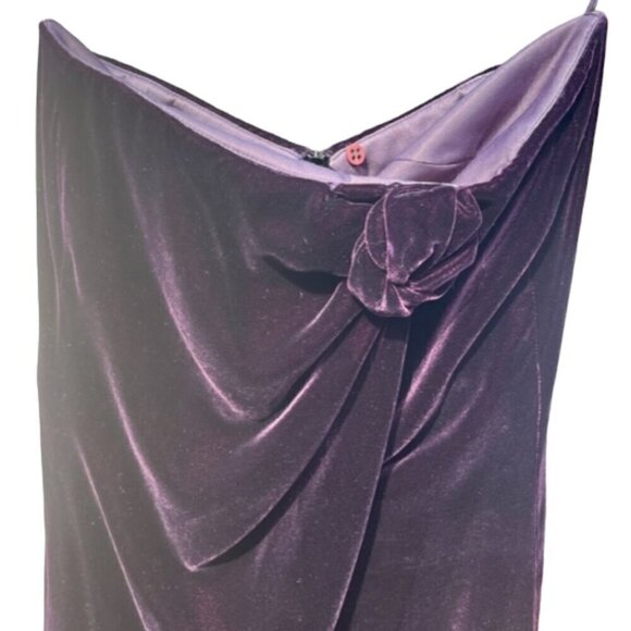 Emporio Armani NWOT Women's Strapless Purple Velvet Mini Dress Party EUR 36 US 6 - Picture 2 of 15